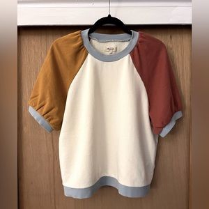 Madewell Puff Sleeve Sweatshirt Tee Size Large